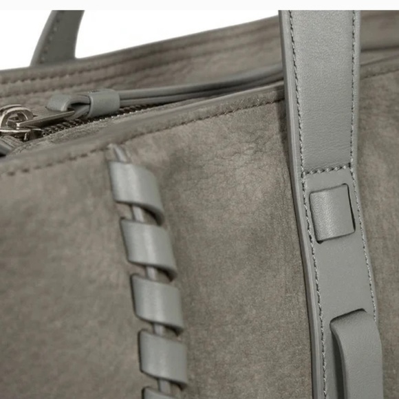 All Saints Ray Nubuck East West Suede Leather Tie Tote - Picture 3 of 12